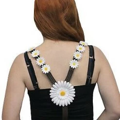 JD 60s Hippie Costume Kit 3pc Festival Rainbow Daisy Earrings Sunglasses Headband Costume Accessories