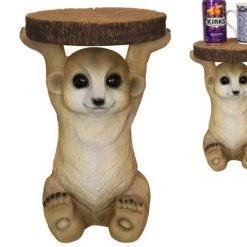 MAL Home & Garden Meerkat Side Table 35cm Ornament Home Decor