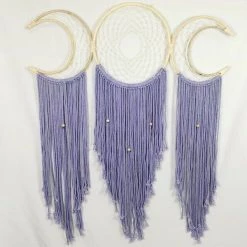 MAL New 1pce 120cm Triple Moon Cycle Dream Catcher Rattan Macrame Design Boho Home & Garden 5 MAL New 1pce 120cm Triple Moon Cycle Dream Catcher Rattan Macrame Design Boho Home & Garden