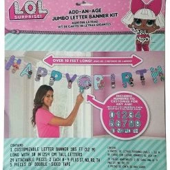 Balloon Agencies LOL SURPRISE Jumbo Add An Age Birthday Banner Party Decoration