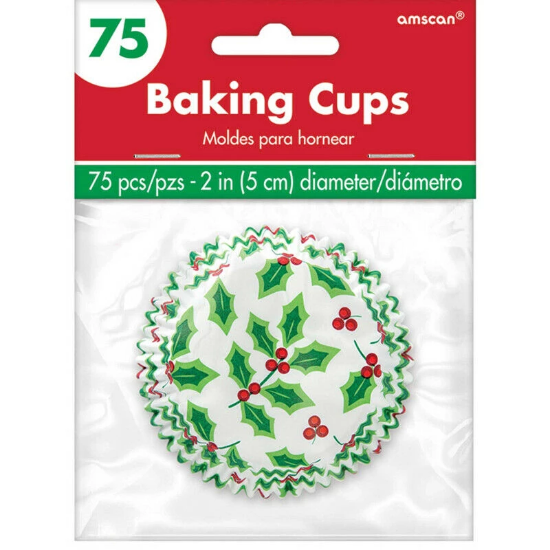 Balloon Agencies Christmas Party Supplies Christmas Holly Design Paper Cupcake Cases Liners Muffin Baking Mould 1 Balloon Agencies Christmas Party Supplies Christmas Holly Design Paper Cupcake Cases Liners Muffin Baking Mould