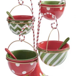 Christmas Baubles Balls 3 Tiered Cheese Platter Snack Server Candy Buffet Stand Christmas Decorations