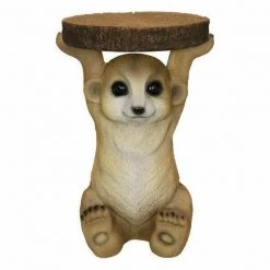 MAL Home & Garden Meerkat Side Table 35cm Ornament Home Decor