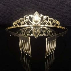 AliExpress Gold Color Princess Crystal Rhinestone Girls Ladies Crown Tiara