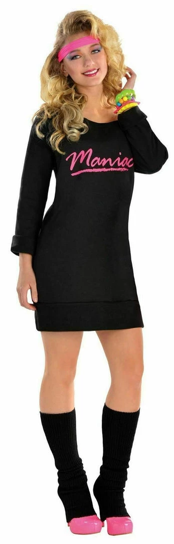 Amscan 80s Flashdance Maniac Ladies Costume Sweatshirt Dress Flash Dance Costumes 1 Amscan 80s Flashdance Maniac Ladies Costume Sweatshirt Dress Flash Dance Costumes