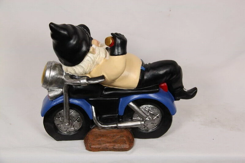 MALMAR Home & Garden 30cm DRUNK GNOME BIKER Bike Garden Outfitted Ornament Figurine Statues Christmas 4 MALMAR Home & Garden 30cm DRUNK GNOME BIKER Bike Garden Outfitted Ornament Figurine Statues Christmas