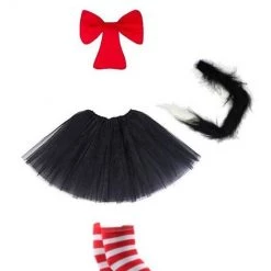 FB Market Place Costumes Dr Seuss Cat In The Hat Ladies Costume Tutu Socks Tie Hat Socks