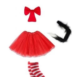 FB Market Place Costumes Dr Seuss Cat In The Hat Ladies Costume Tutu Socks Tie Hat Socks