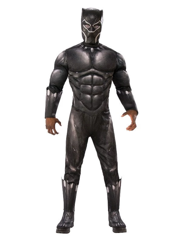 Rubies Deerfield Avengers Endgame Black Panther Deluxe Men's Costume Costumes 1 Rubies Deerfield Avengers Endgame Black Panther Deluxe Men's Costume Costumes