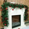 FB Market Place Christmas Decorations Wreath Garland Fireplace Mantel Tree Pine 2.7M X 25CM Christmas Decoration