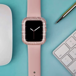 Elegancensplendour Luxury Bling Diamond Apple Watch Bumper Protective Case Fashion Jewelry