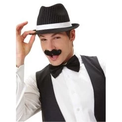 Balloon Agencies Black Mini Handlebar Moustache Costume Accessories