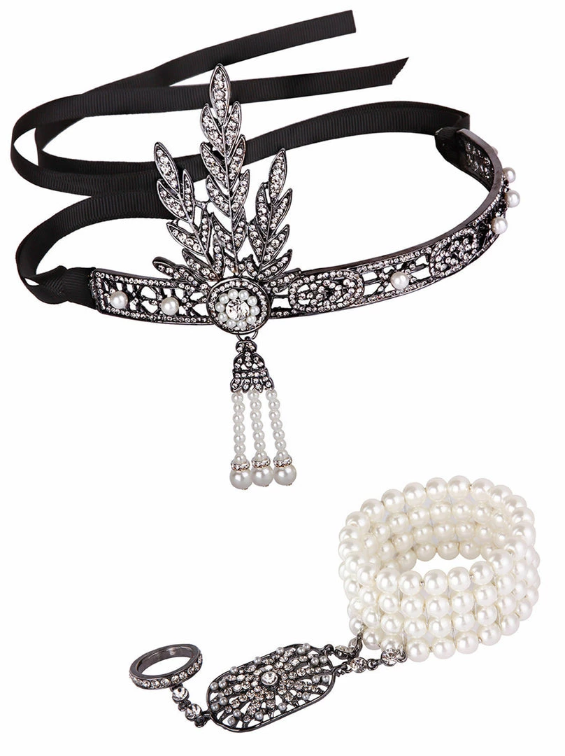 Crazy Crazy & More Crazy Deals Costume Accessories Flapper Great Gatsby Roaring 20s Headpiece Tiara & Bracelet Ring Costume Set 1 Crazy Crazy & More Crazy Deals Costume Accessories Flapper Great Gatsby Roaring 20s Headpiece Tiara & Bracelet Ring Costume Set