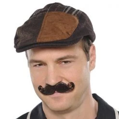 Balloon Agencies Brown Mini Handlebar Moustache Costume Accessories