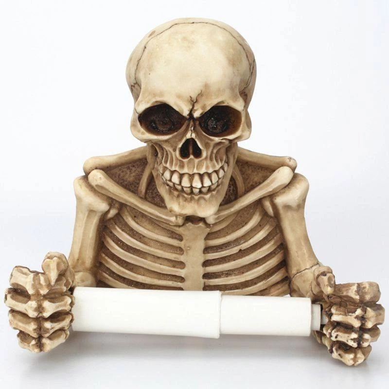 Crazy Crazy & More Crazy Deals Skeleton Skull Toilet Roll Paper Towel Holder Wall Mount Halloween Decoration Halloween Props/Decoration 1 Crazy Crazy & More Crazy Deals Skeleton Skull Toilet Roll Paper Towel Holder Wall Mount Halloween Decoration Halloween Props/Decoration