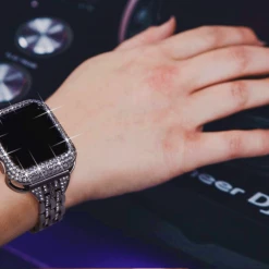 Elegancensplendour Luxury Bling Diamond Apple Watch Bumper Protective Case Fashion Jewelry