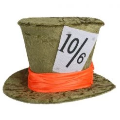 Tomfoolery Deluxe Mad Hatter Green Mini Top Hat