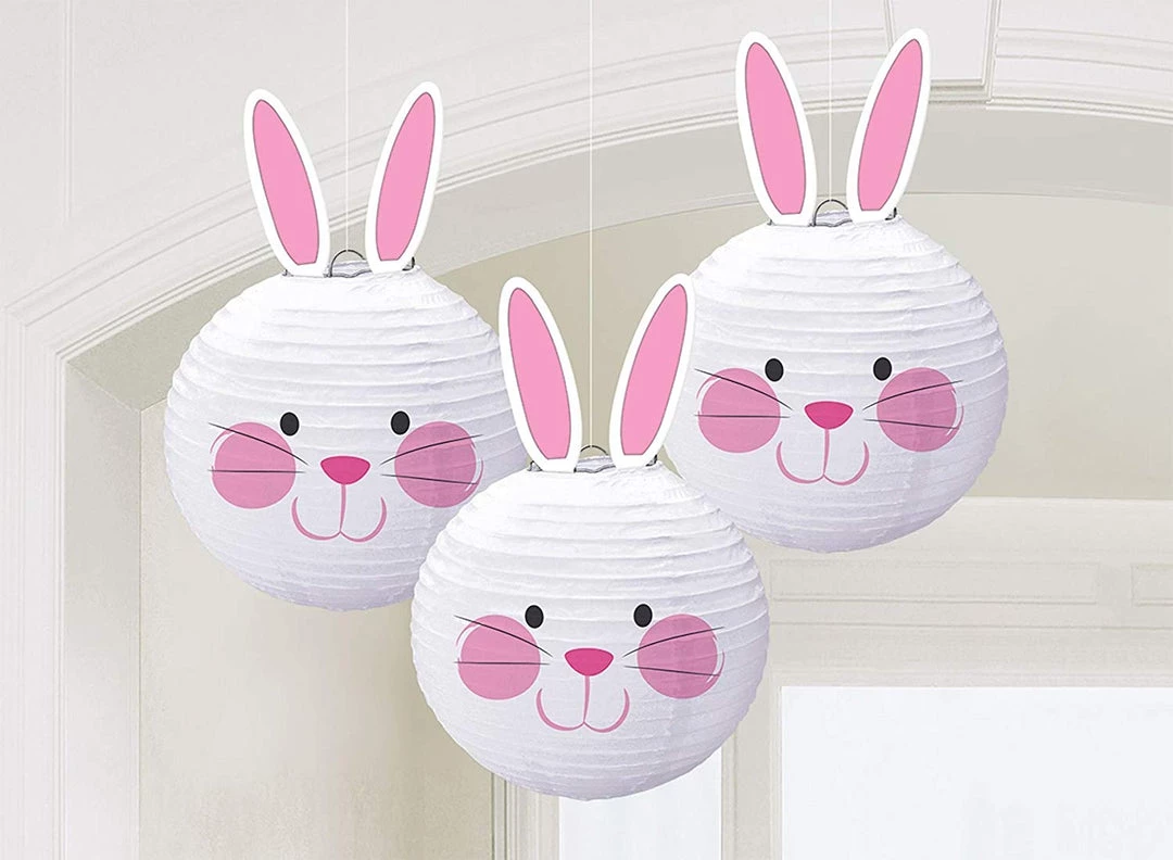 Balloon Agencies Easter Bunny Shaped Hanging Paper Lantern Decorations 2 Balloon Agencies Easter Bunny Shaped Hanging Paper Lantern Decorations