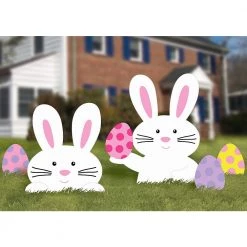 Balloon Agencies Party Supplies Easter Bunnies & Eggs Corrugated Plastic Yard Sign