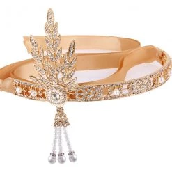 Crazy Crazy & More Crazy Deals Flapper Great Gatsby Roaring 20s Headpiece Gold Headband