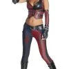 EB Costumes Licensed Harley Quinn Ladies Costume Faux Leather Batman Superhero Sexy Costume