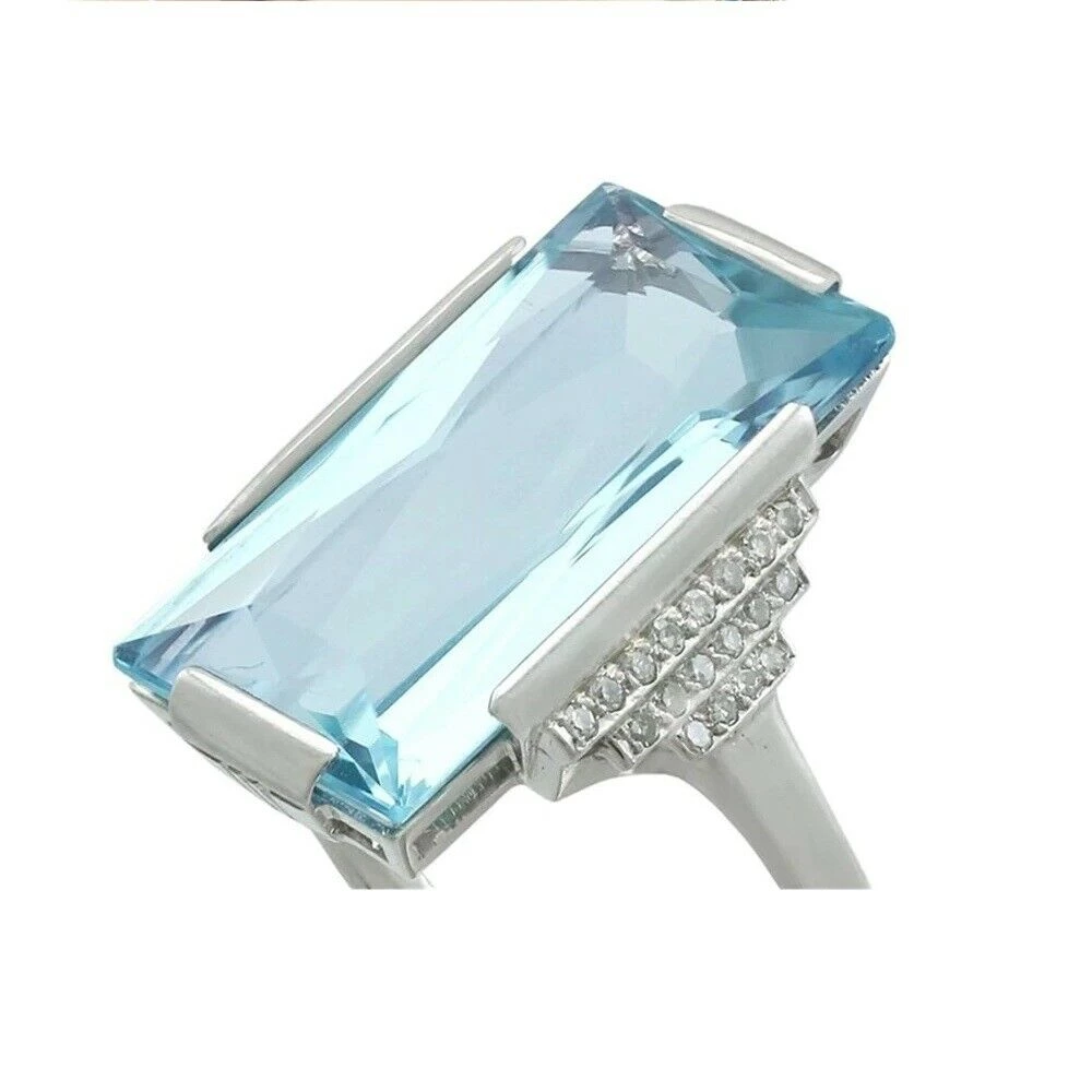 AliExpress Luxury Sea Blue Square Crystal Fashion Ladies Ring 3 AliExpress Luxury Sea Blue Square Crystal Fashion Ladies Ring