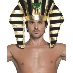 Smiffys Costume Accessories Black And Gold Egyptian Pharaoh Costume Hat