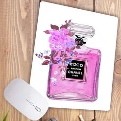 AliExpress Perfume Bottle And Flowers Mouse Mat For Ladies