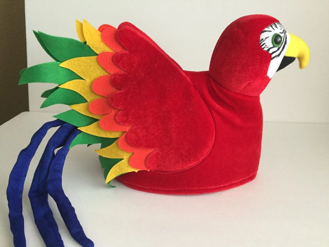 Crazy Crazy & More Crazy Deals Plush Red Velvet Parrot Kids Hat 2 Crazy Crazy & More Crazy Deals Plush Red Velvet Parrot Kids Hat
