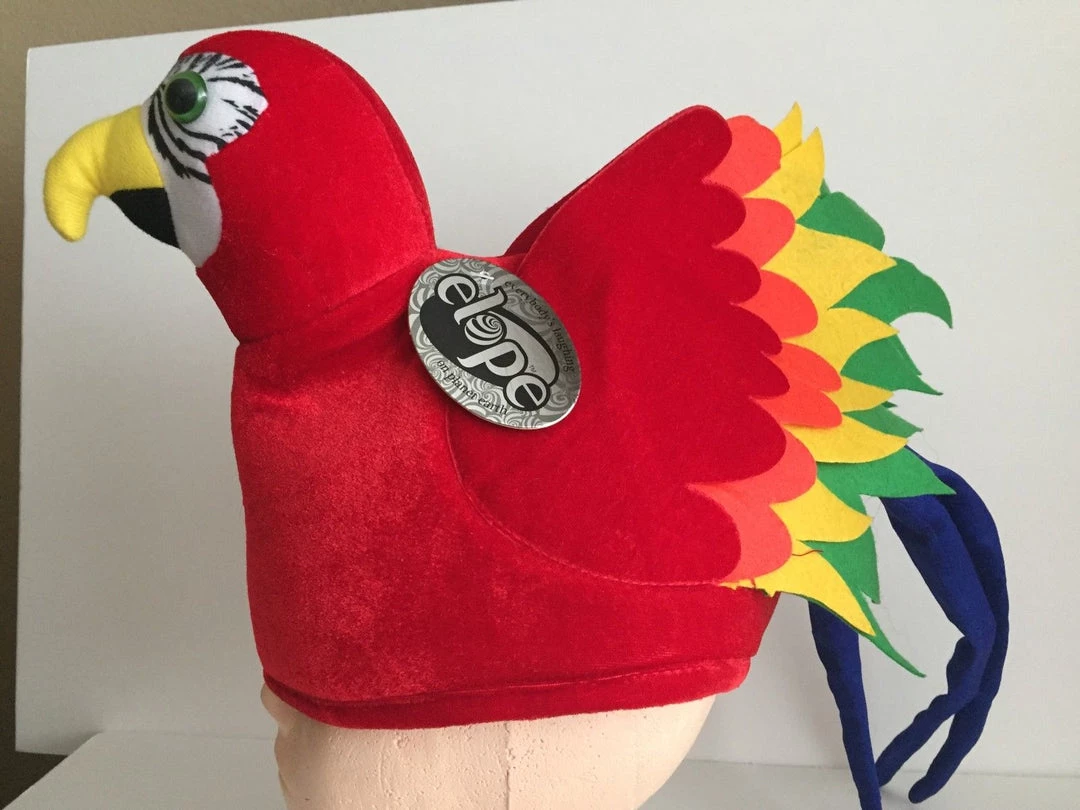 Crazy Crazy & More Crazy Deals Plush Red Velvet Parrot Kids Hat 3 Crazy Crazy & More Crazy Deals Plush Red Velvet Parrot Kids Hat