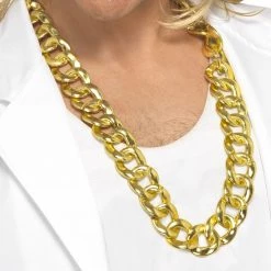 Crazy Crazy & More Crazy Deals Costume Accessories Rapper Gangster Fake Gold Chain Bling 80s Necklace Costume Accessory