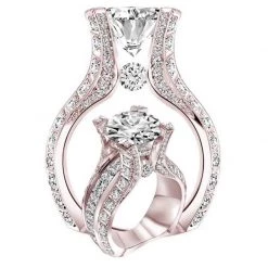 Crazy Crazy & More Crazy Deals Fashion Jewelry Rose Gold Rhinestone Cubic Zircon Crystal Ring