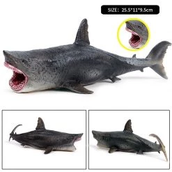 Crazy Crazy & More Crazy Deals Megalodon Extinct Great White Shark Model PVC 25cm Long Costume Party Prop