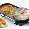 Crazy Crazy & More Crazy Deals Teppanyaki BBQ Grill Cooking Plate And Steamboat Hotpot With 12 Untensils