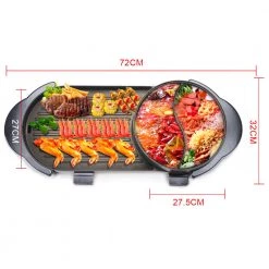 Crazy Crazy & More Crazy Deals Teppanyaki BBQ Grill Cooking Plate And Steamboat Hotpot With 12 Untensils