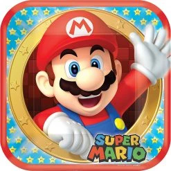 Balloon Agencies Super Mario Paper Lunch Plates Tableware Party Supplies