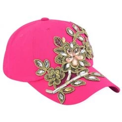 AliExpress Costume Accessories Adjustable Flower Rhinestone Denim Baseball Mesh Cap Fashionable Ladies Hat
