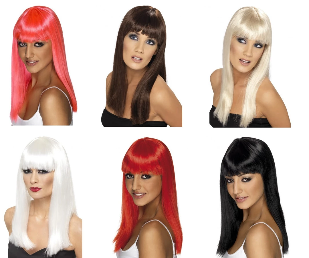 Smiffys Long Straight Glamourama Ladies Wig 1 Smiffys Long Straight Glamourama Ladies Wig