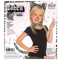 Tomfoolery Costume Accessories Zebra Accessory Kit For Kids