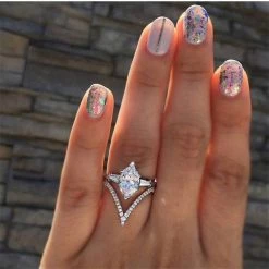 Crazy Crazy & More Crazy Deals Zircon Silver Rhinestone Crystal Fashion Ladies Ring Fashion Jewelry