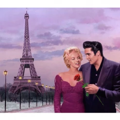 Kmart Art Gallery Chris Consani Marrilyn Elvis Sunset In Paris 1000 Pce Jigsaw Puzzle Home & Garden