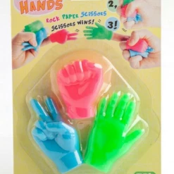 MDI Australia Colourful Neon Silicone Finger Hands Set Of 3 Rock Paper Scissors Fun Home & Garden
