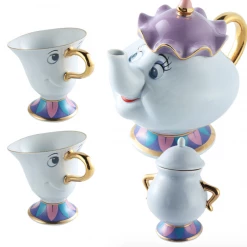 Crazy Crazy & More Crazy Deals Disney Beauty & The Beast Mrs Potts & Chip Teapot And Tea Cup Set Or Sugar Bowl Home & Garden