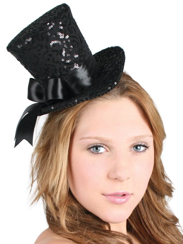 Tomfoolery Sequin Mini Top Hat Ladies Costume Accessory Costume Accessories 1 Tomfoolery Sequin Mini Top Hat Ladies Costume Accessory Costume Accessories