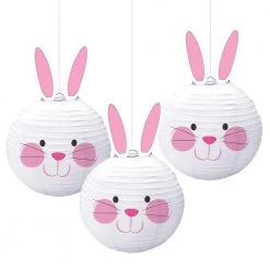 Balloon Agencies Easter Bunny Shaped Hanging Paper Lantern Decorations