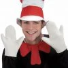 EB Costume Accessories Licensed Dr Seuss Cat In The Hat White Gloves Adults Costume Accessory