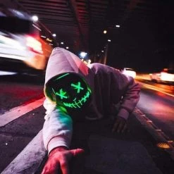 FB Market Place LED Halloween Purge Mask Costume Accessory