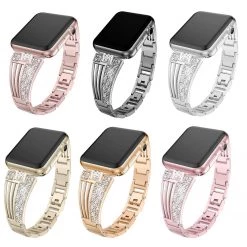 Elegancensplendour Raven-An Rhinestone Apple Watch Strap Band