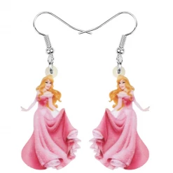 AliExpress Fashion Jewelry Disney Princess Earrings Ariel Aurora Cinderella Jasmine Belle Snow White Elsa