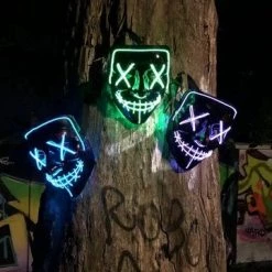 FB Market Place LED Halloween Purge Mask Costume Accessory